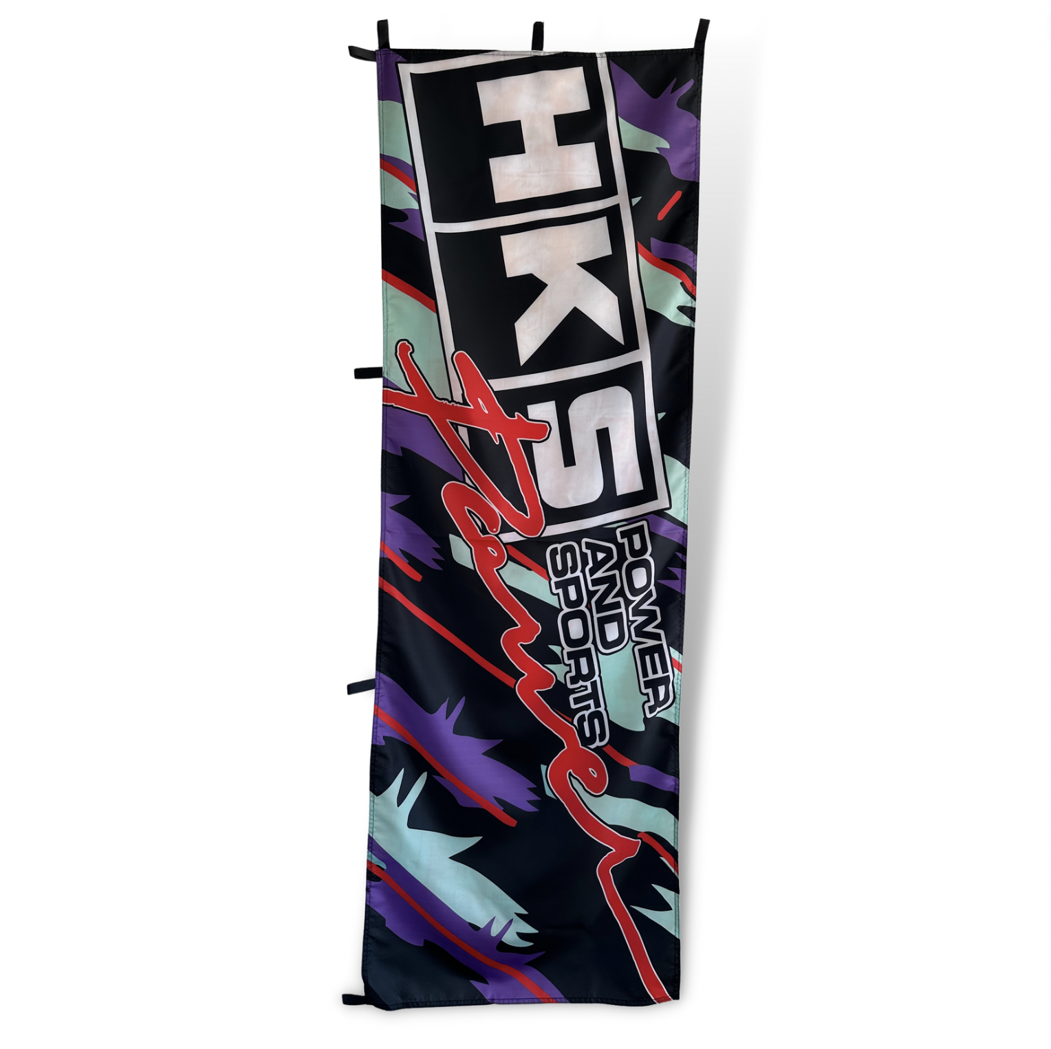 HKS (Purple and Teal) Nobori Flag – Noboru HKS (Purple and Teal) Nobori Flag – Noboru